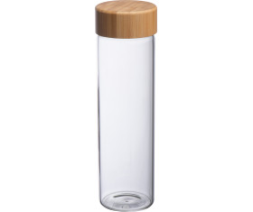 Glass bottle with bamboo lid Santa Cruz